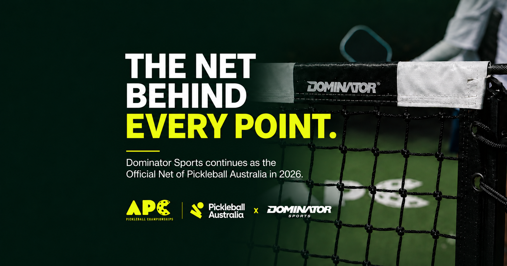 Dominator Sports Named Official Net of Pickleball Australia for 2026