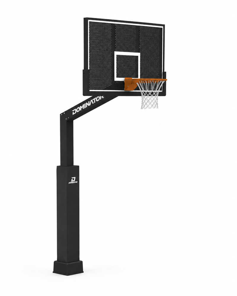 Dominator 72" Fixed Height Basketball Hoop - Perforated Aluminium Backboard