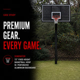 Dominator 72" Fixed Height Basketball Hoop - Perforated Aluminium Backboard