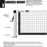 Surface Mount Pickleball Posts & Net Systems