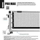Pro Max Semi Permanent Rollaway Pickleball Net (Retractable Wheels)