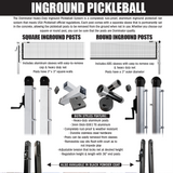 In Ground Pickleball Posts & Nets System